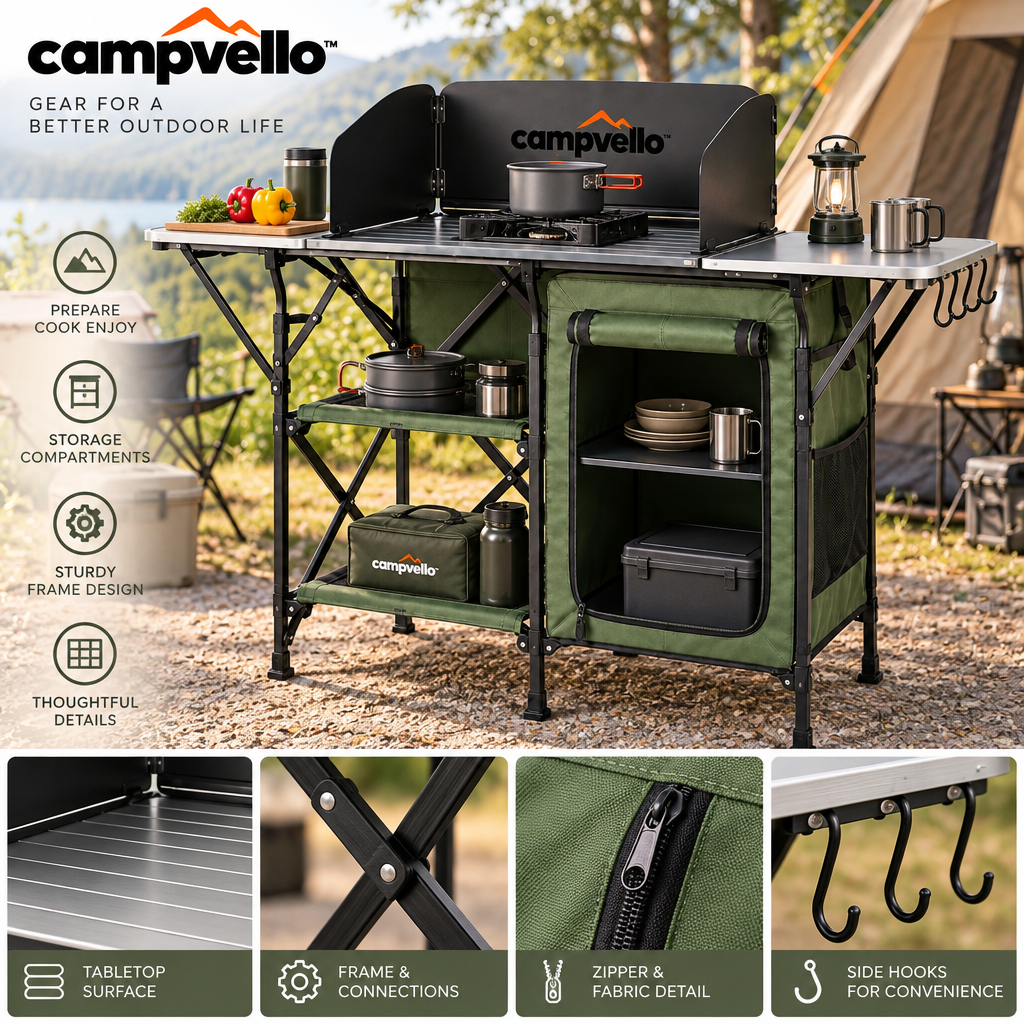 Campvello™ Folding Outdoor Camping Kitchen Station — product image 5