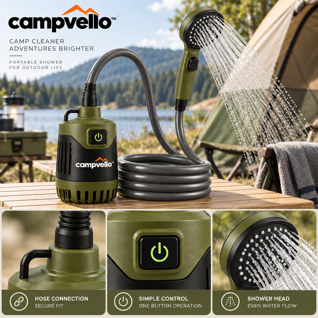 Campvello™ Portable Rechargeable Camping Shower — product image 5