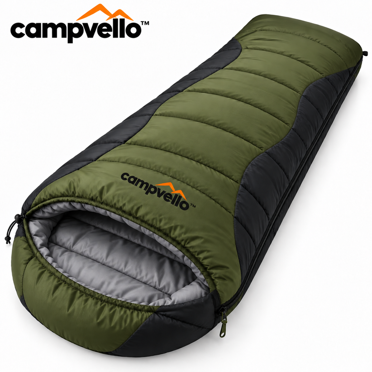 Campvello™ Three-Season Insulated Camping Sleeping Bag — main product image