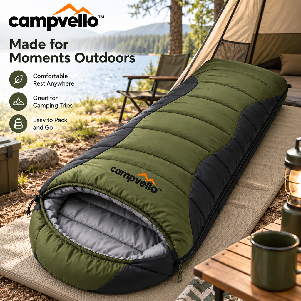 Campvello™ Three-Season Insulated Camping Sleeping Bag — product image 4