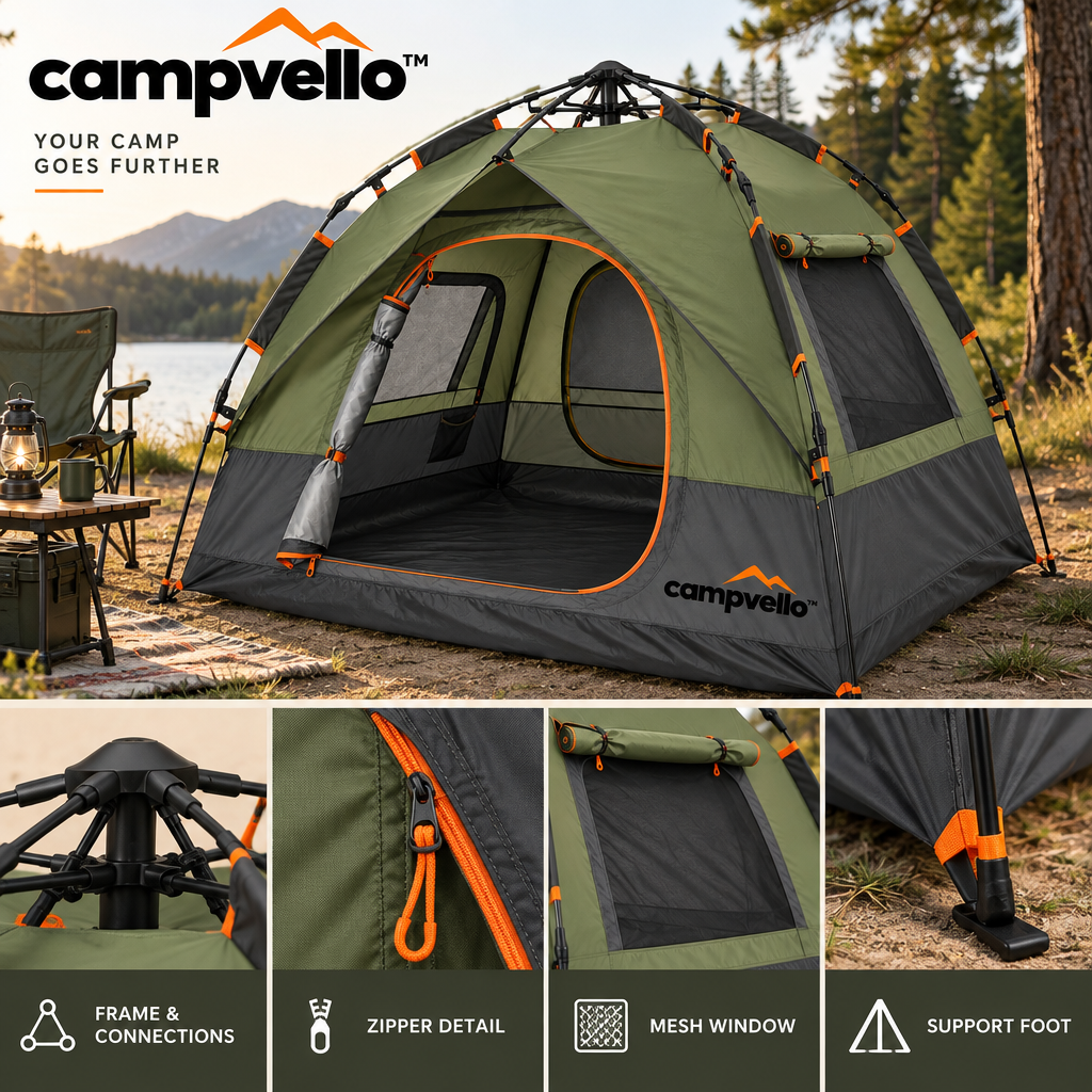 Campvello™ Quick-Setup Camping Tent — product image 5